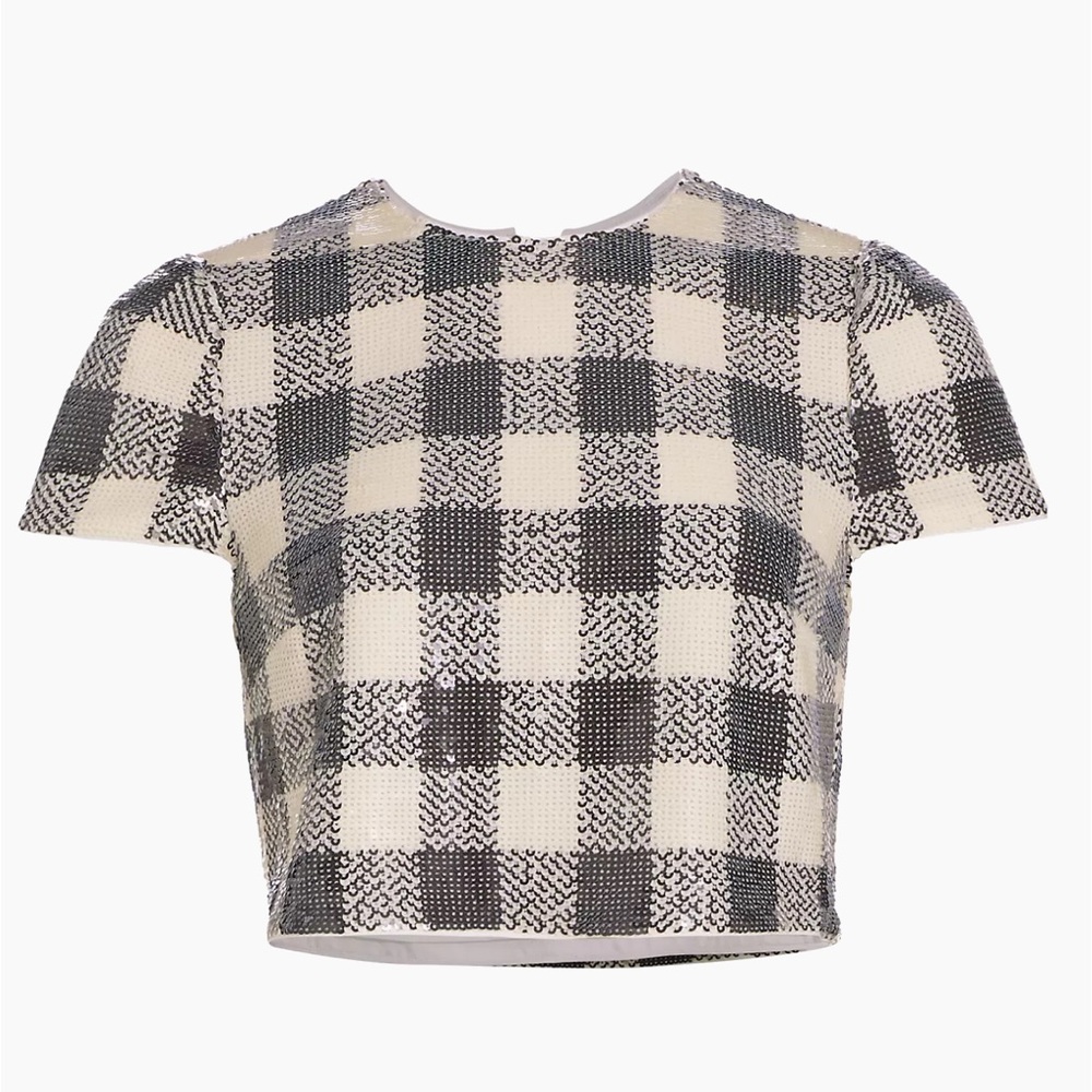 Toccin Elena Short Sleeve Sequin Top